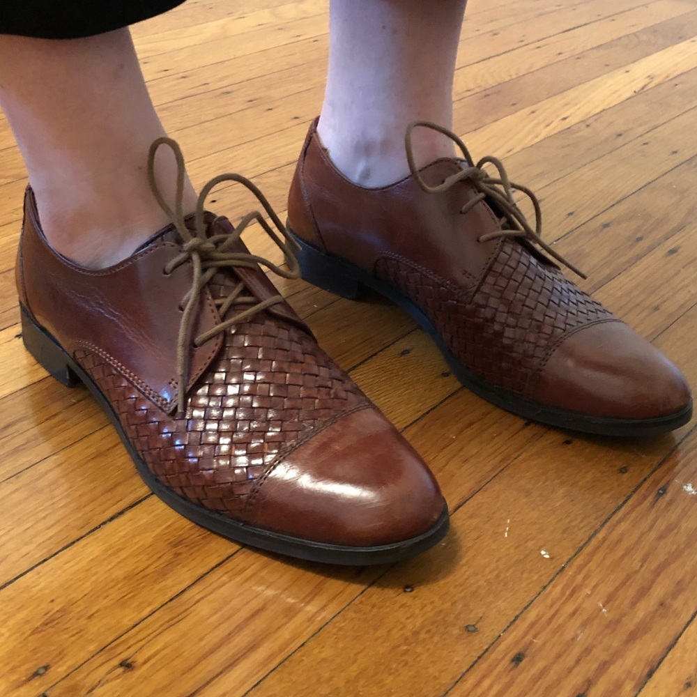 Cole Haan Jagger Grand weave leather oxfords